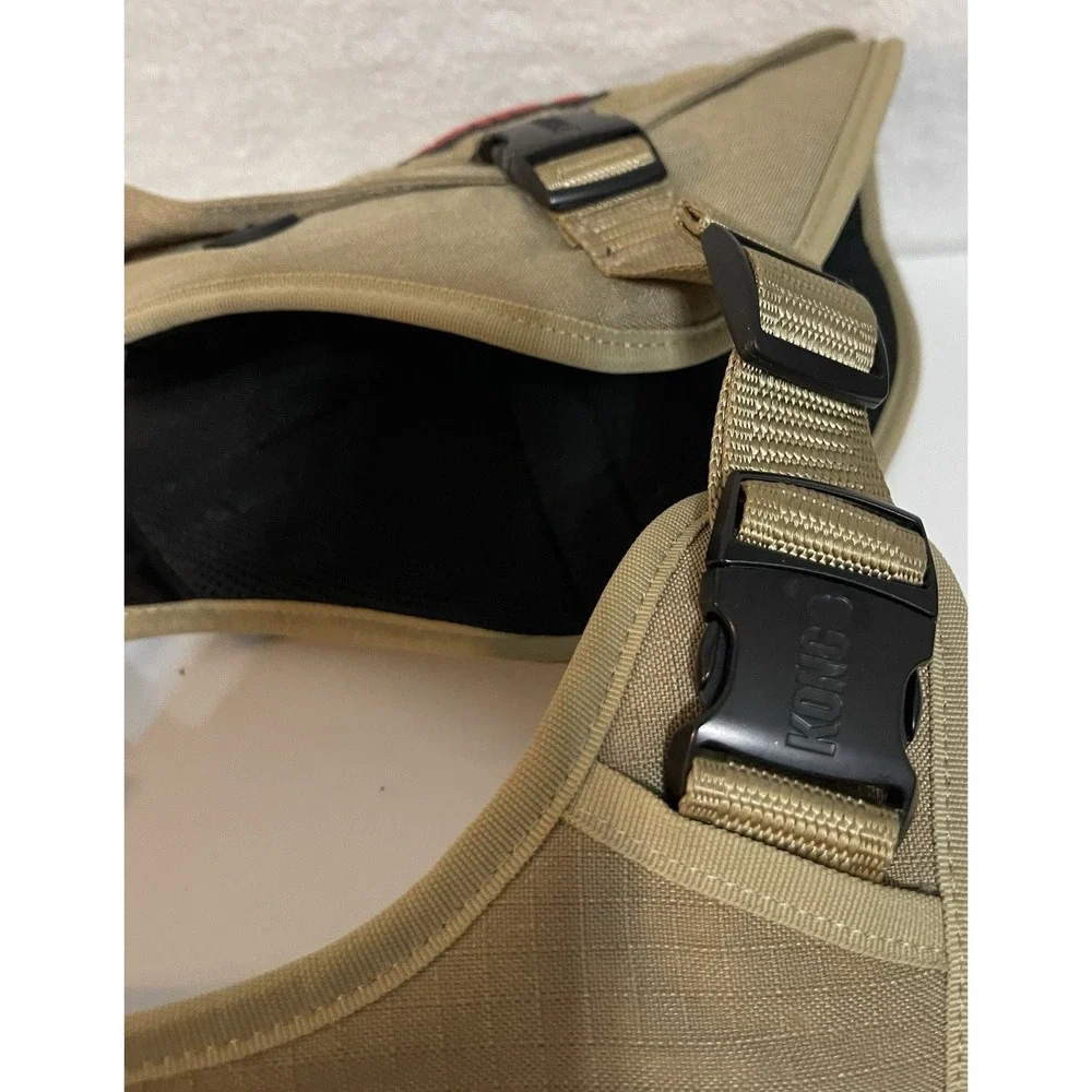 Kong Ultra Durable Tactical Dog Vest Harness Tan Sz Large Without Tags